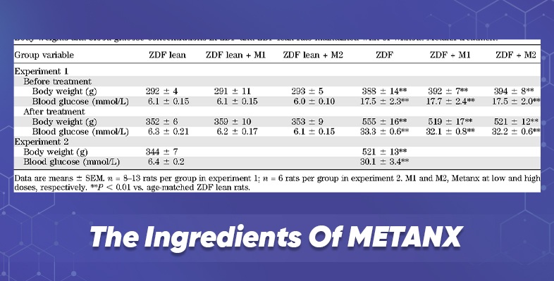 The Ingredients Of METANX