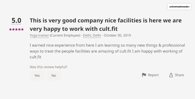 Cult Fit Employee Review 3